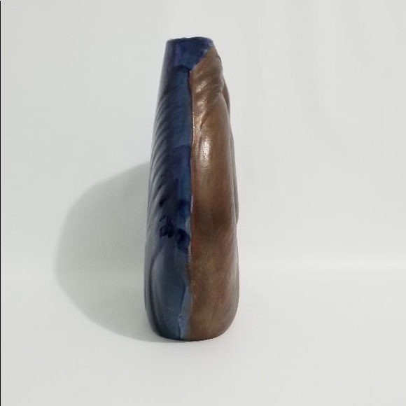 Hand Made Hand Painted Unique Vintage Chalkware Pottery Horse Vase - Picture 4 of 7